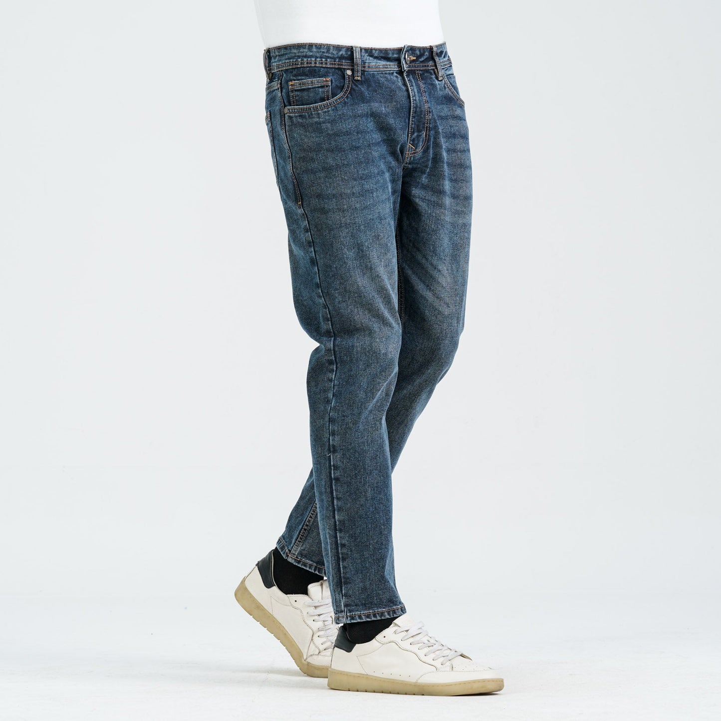 Men’s Mid Blue Cotton Denim Pant