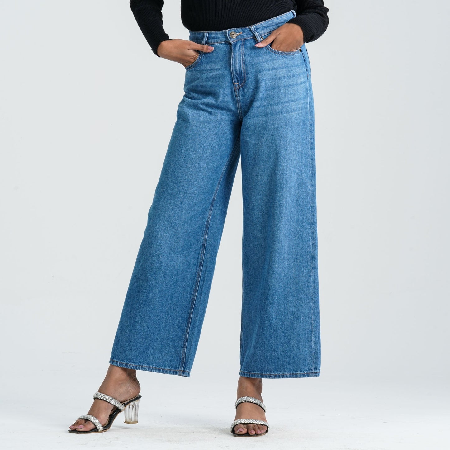 Women Denim Wide Leg Pant