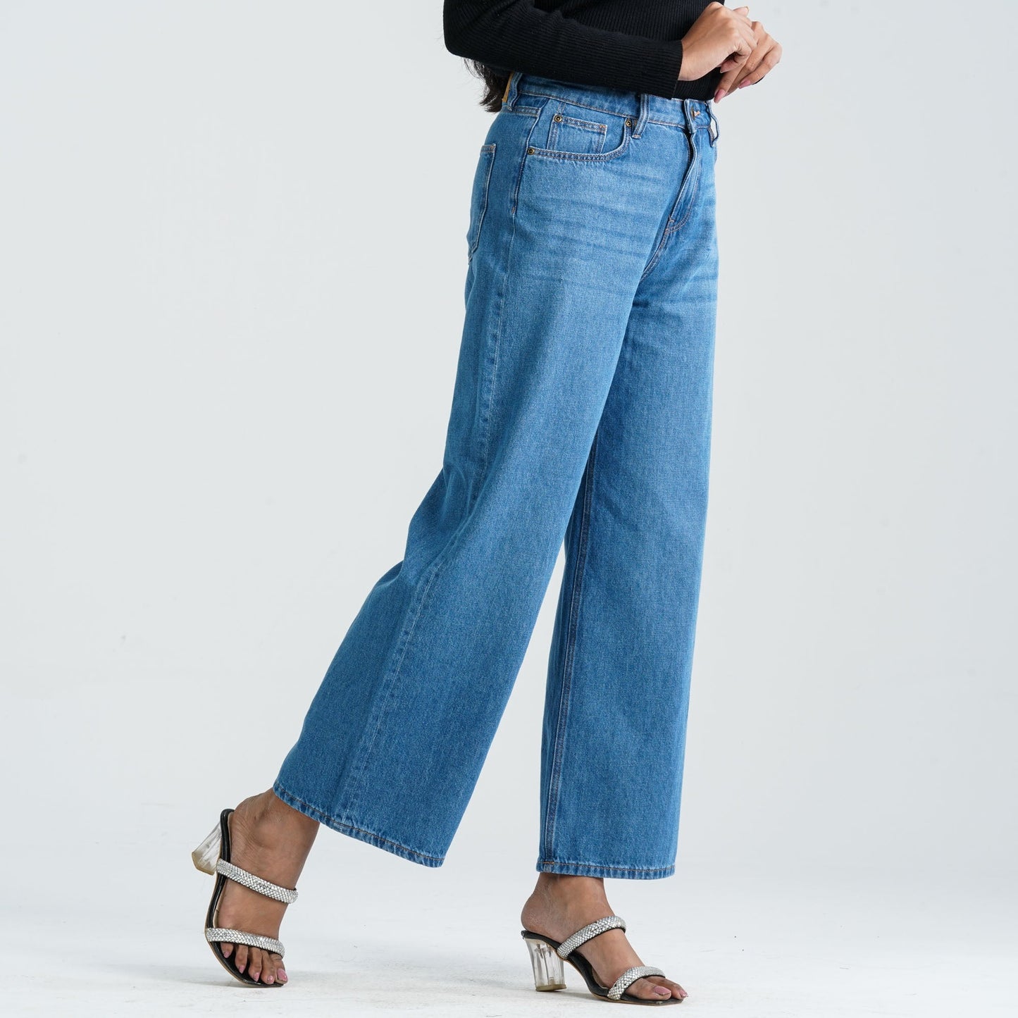 Women Denim Wide Leg Pant