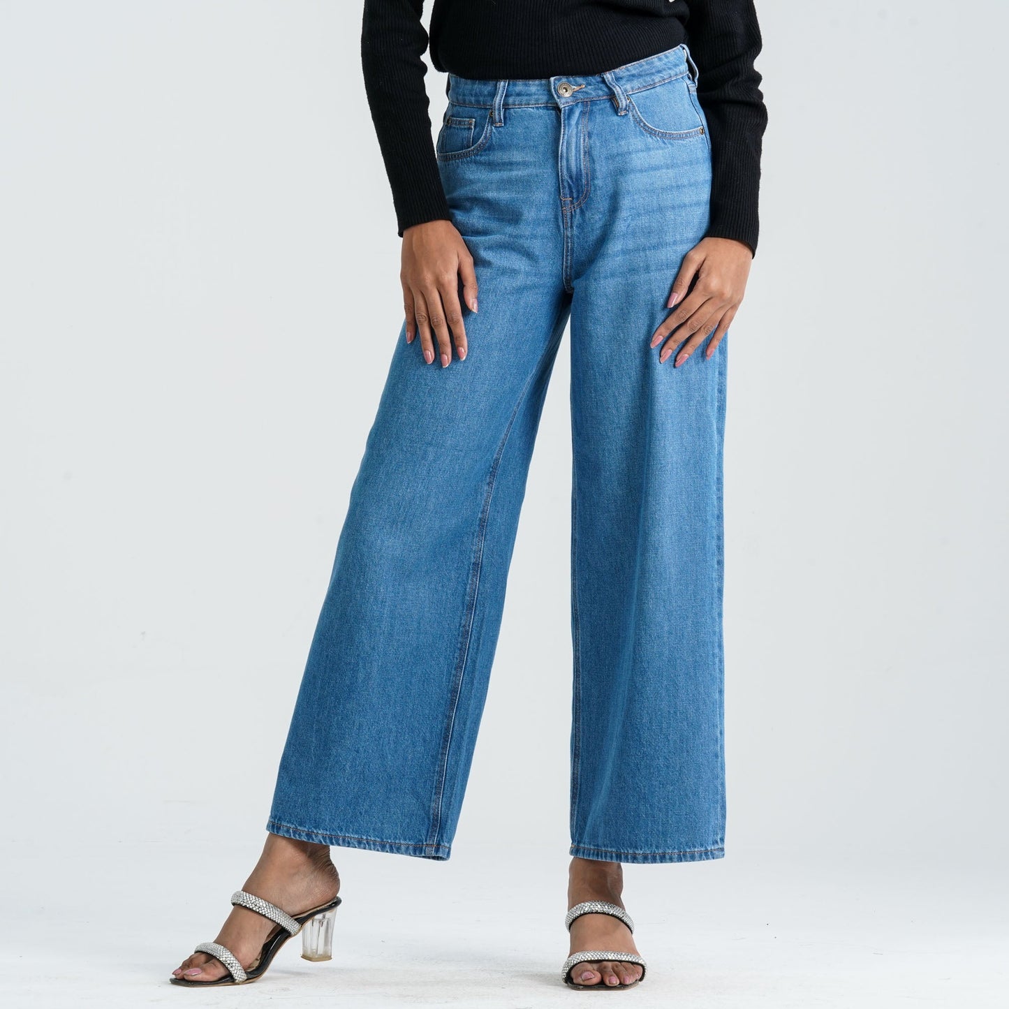 Women Denim Wide Leg Pant