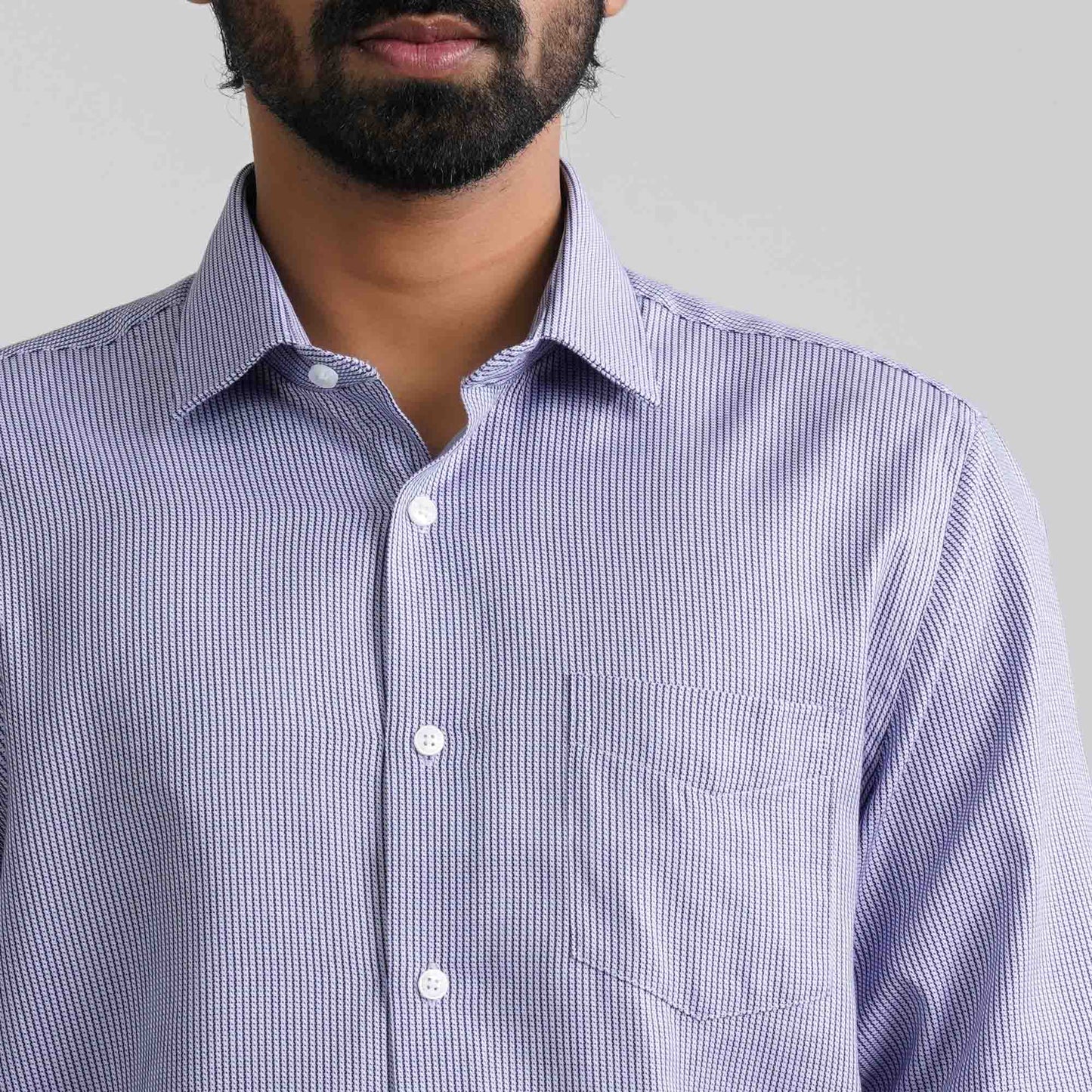 Men’s Blue Cotton Formal Shirt