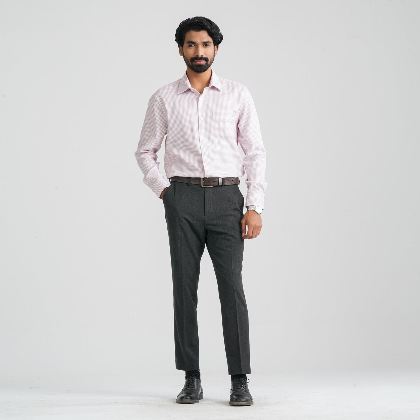 Men’s Pink Cotton Formal Shirt