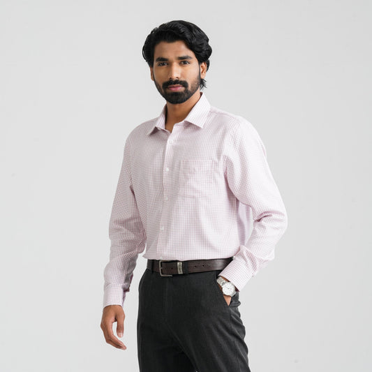 Men’s Pink Cotton Formal Shirt