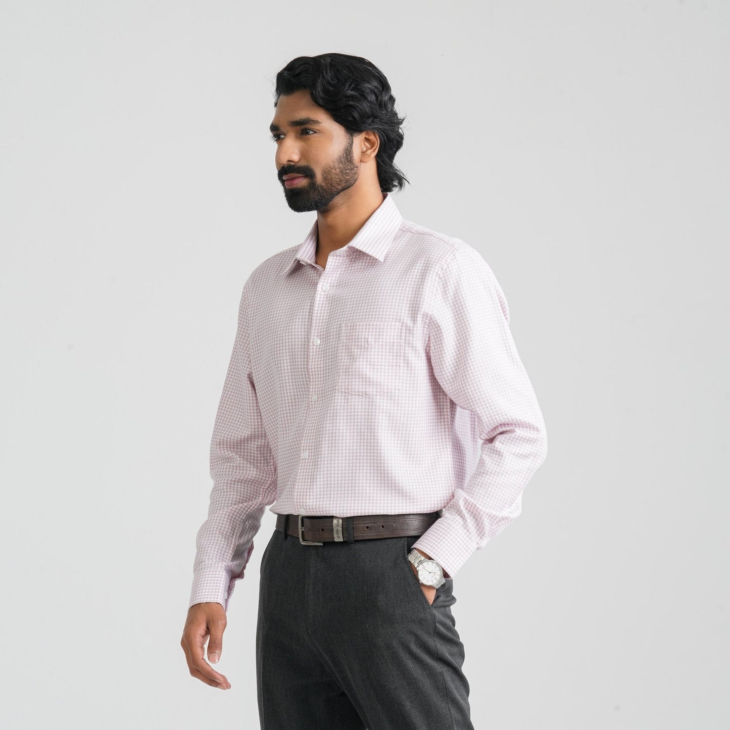 Men’s Pink Cotton Formal Shirt