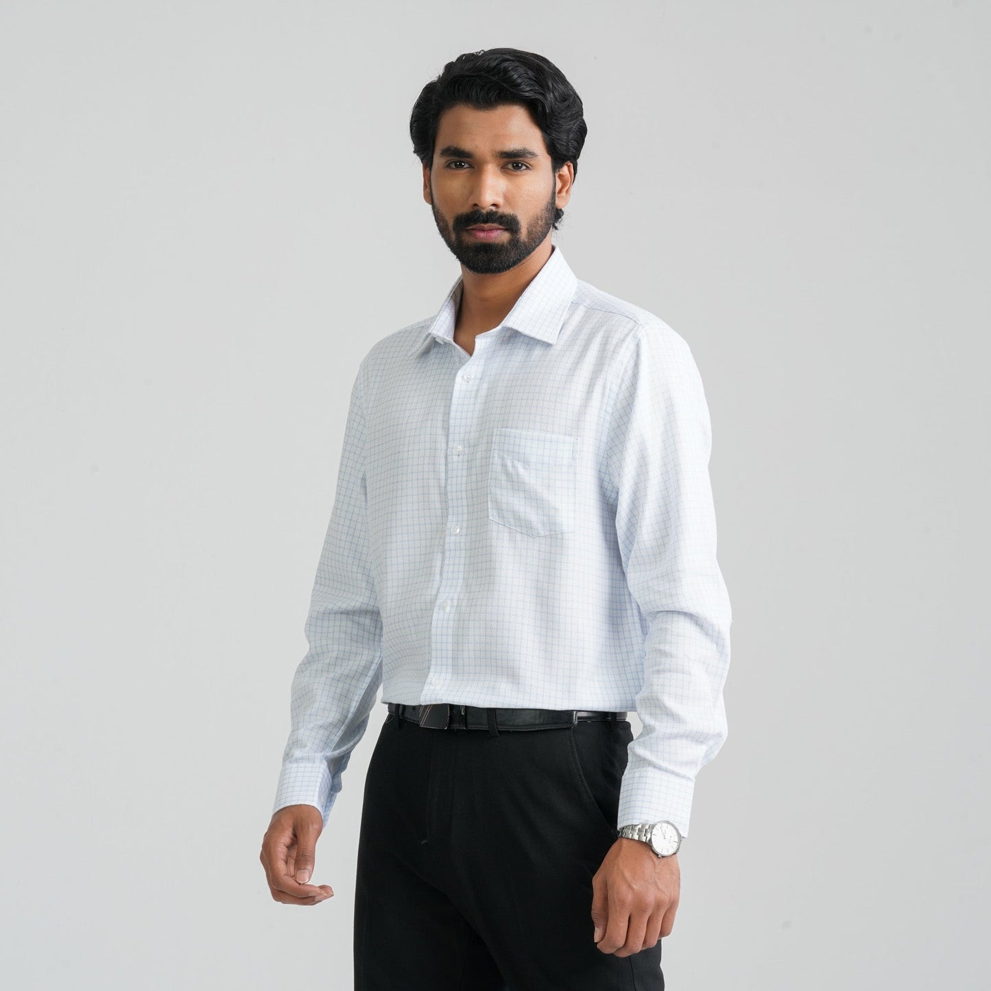 Men’s White Cotton Formal Shirt