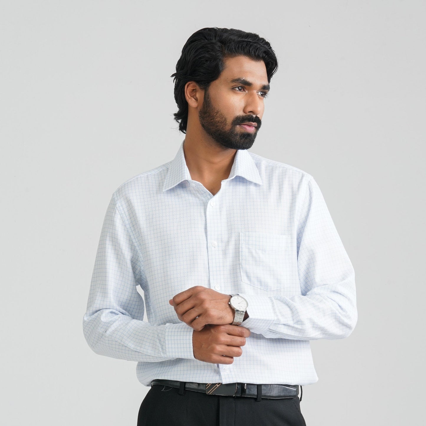 Men’s White Cotton Formal Shirt