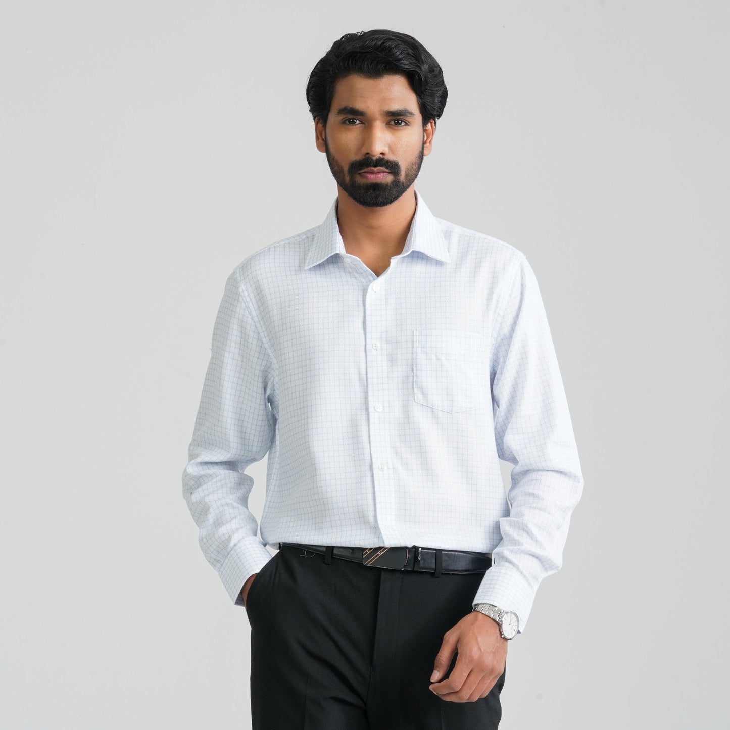 Men’s White Cotton Formal Shirt