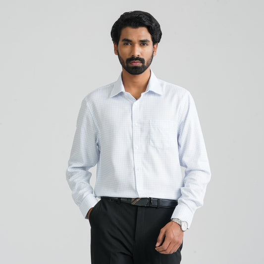Men’s White Cotton Formal Shirt