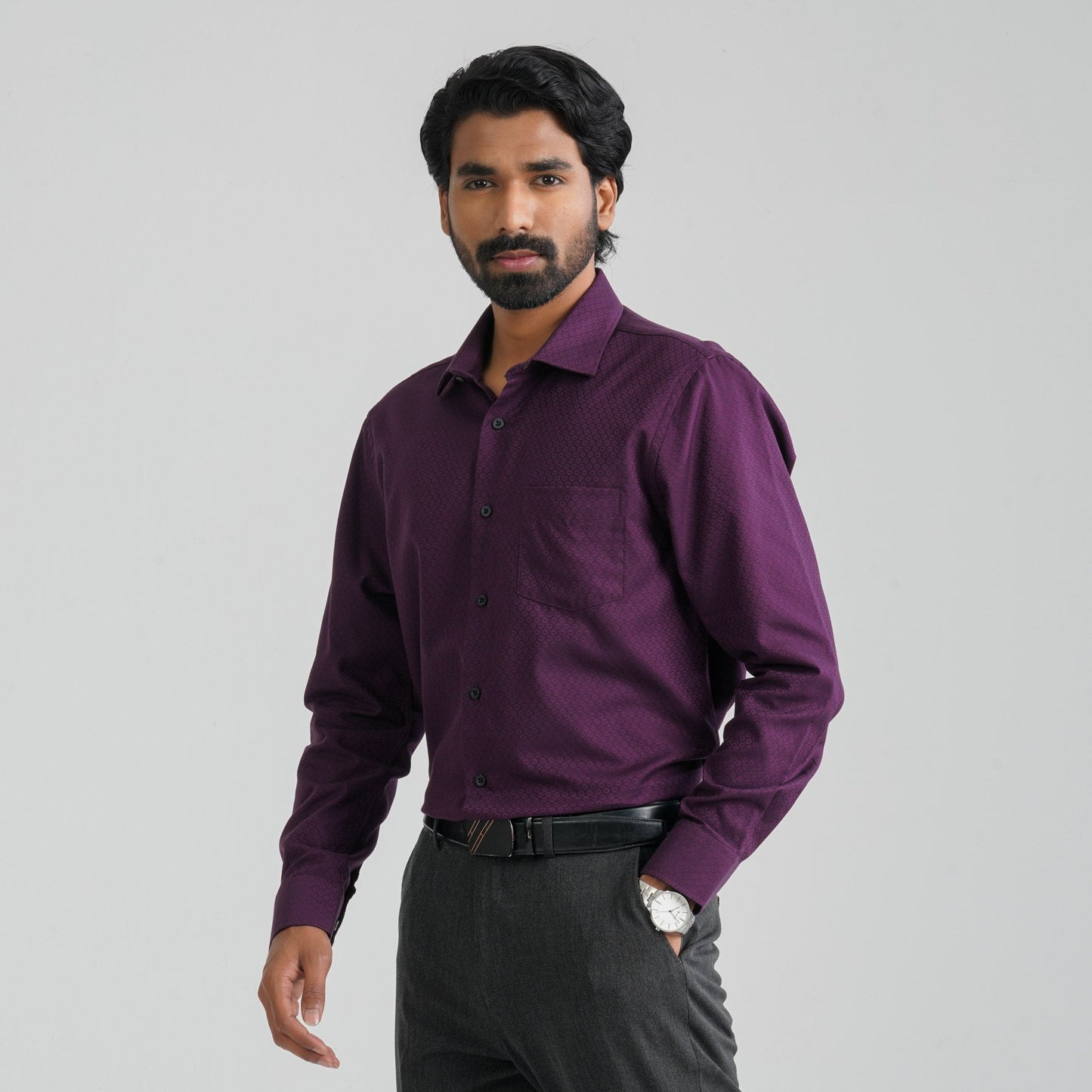 Men’s Dark Violet Formal Shirt