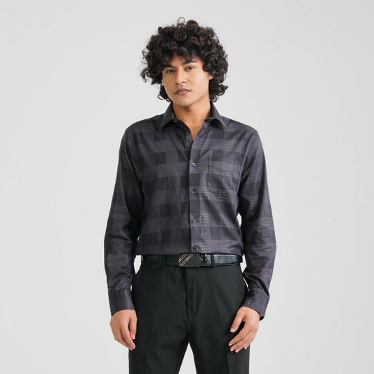 Men’s Black Cotton Formal Shirt