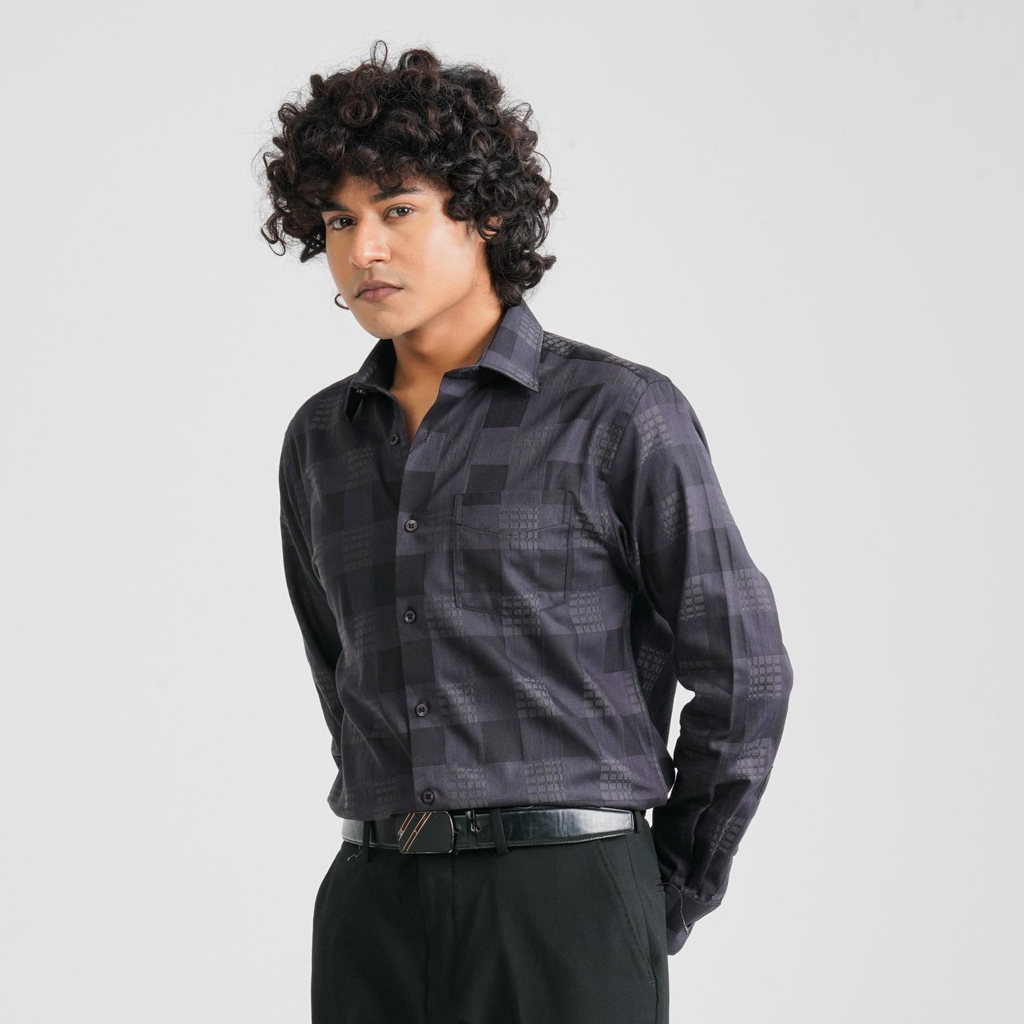 Men’s Black Cotton Formal Shirt