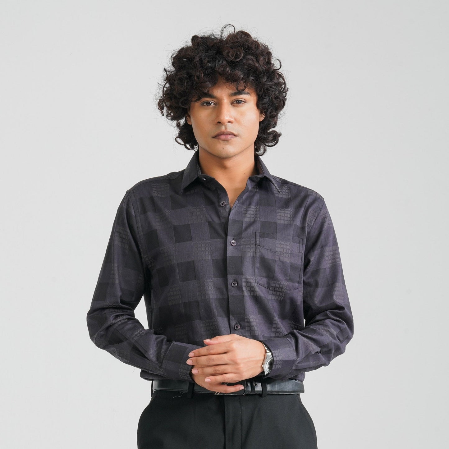 Men’s Black Cotton Formal Shirt