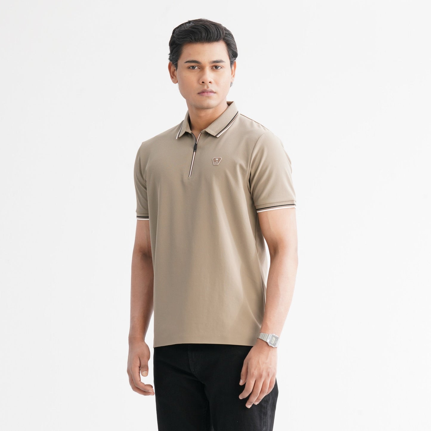 Mens Khaki Polo