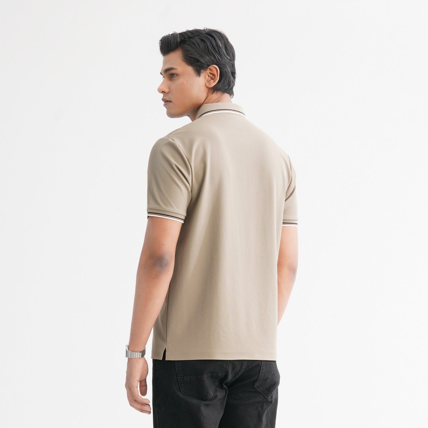 Mens Khaki Polo