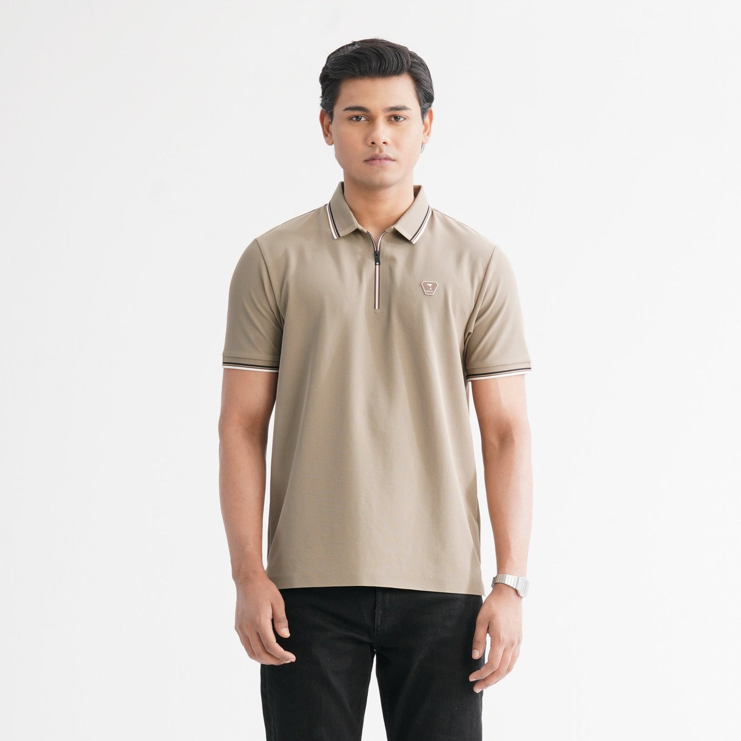 Mens Khaki Polo