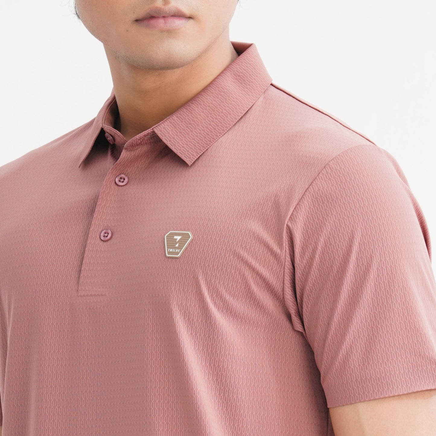 Menâ€™s Pink Seamless Polo