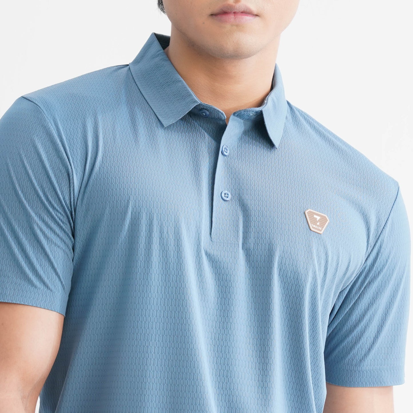 Menâ€™s Teal Seamless Polo