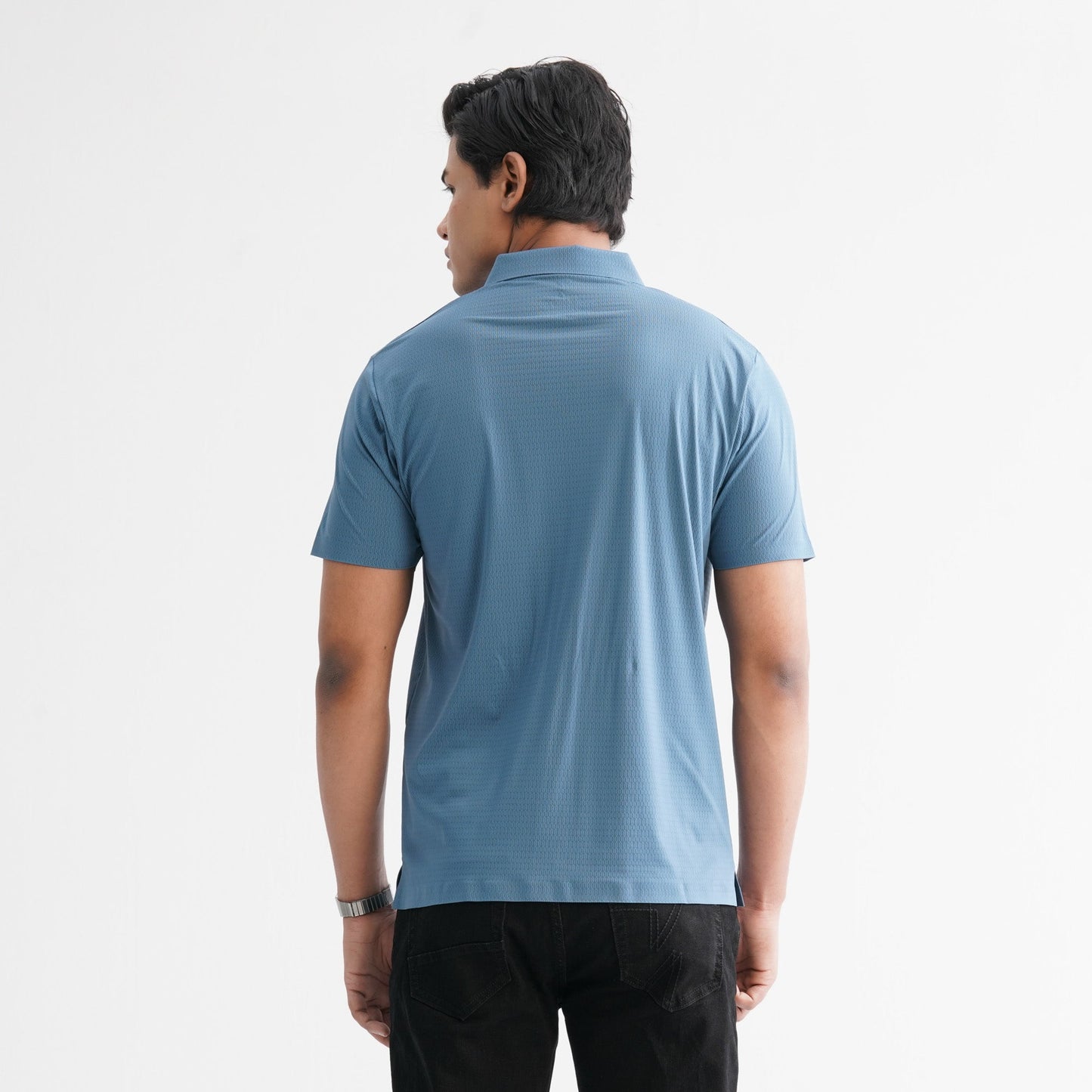 Menâ€™s Teal Seamless Polo