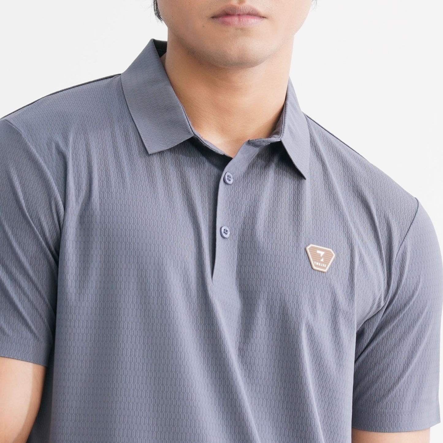 Menâ€™s Grey Seamless Polo