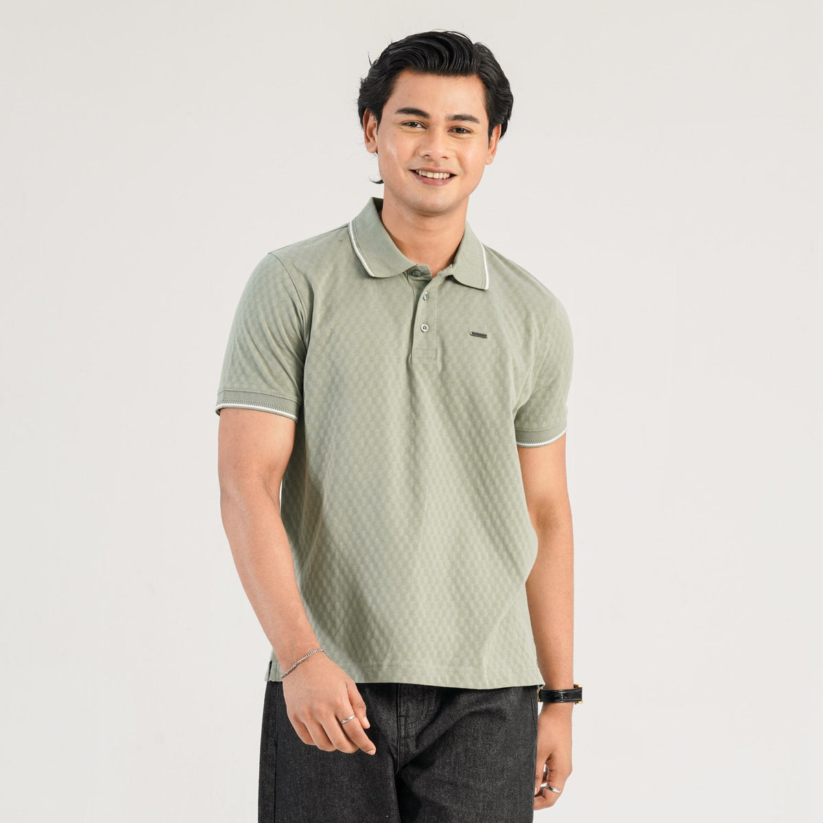 Mens Olive Polo