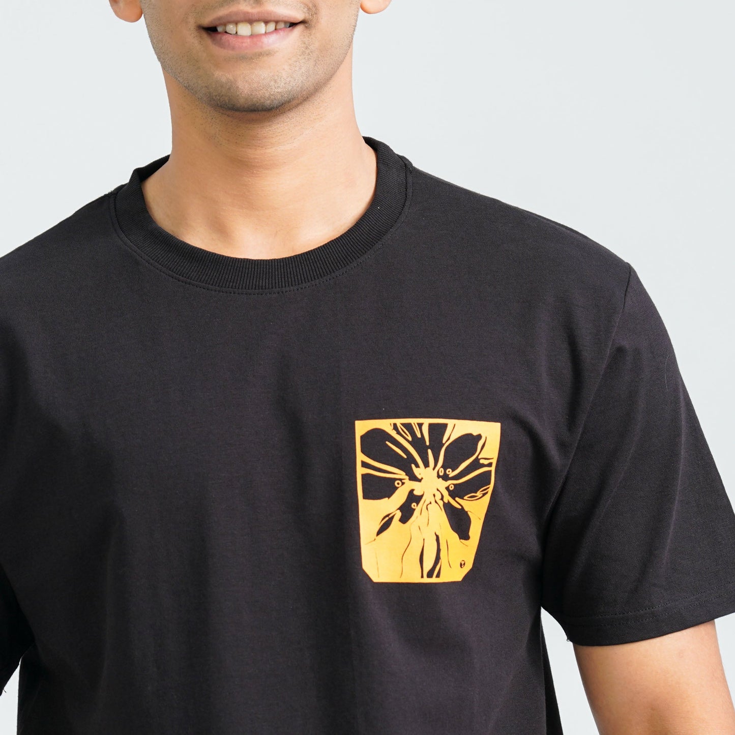 Men's Black Cotton T-Shirt