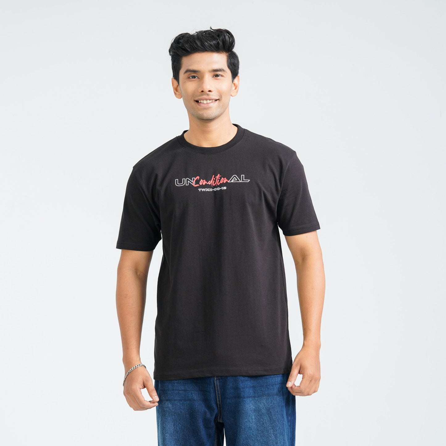 Men's Black Cotton T-Shirt