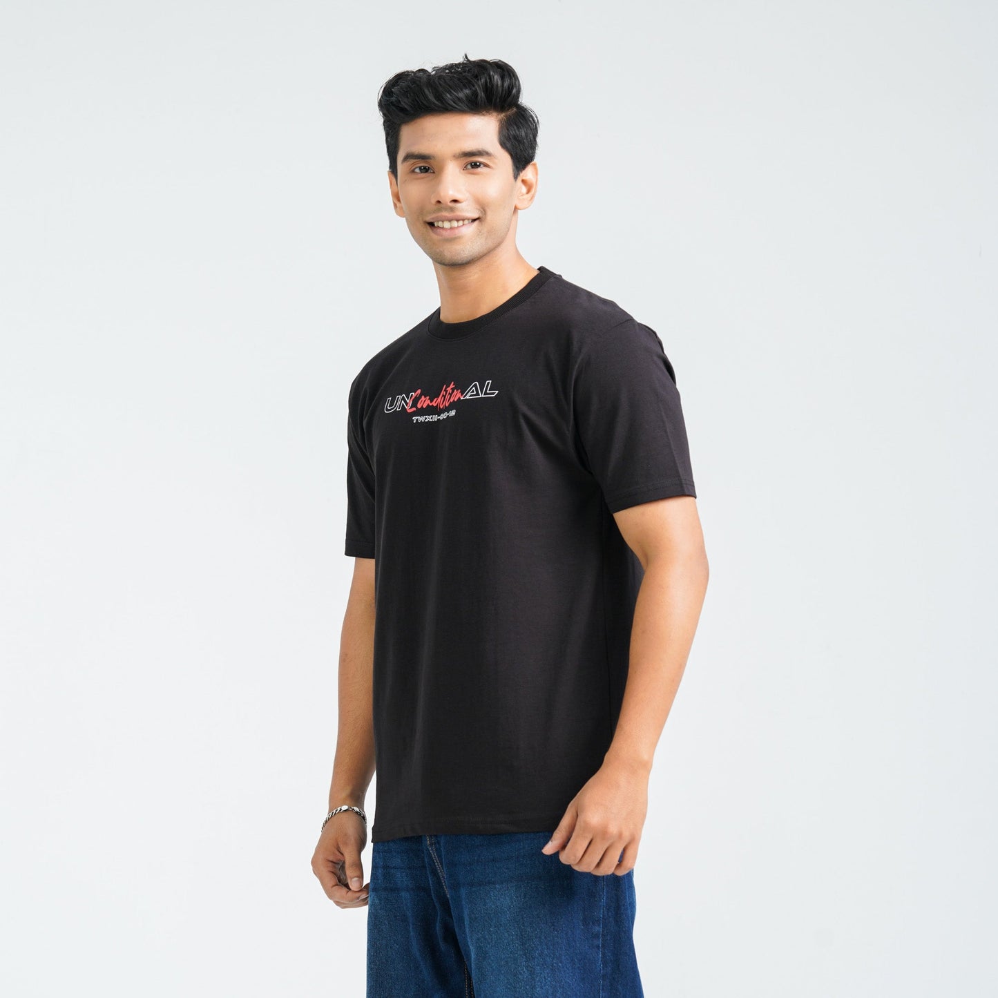 Men's Black Cotton T-Shirt