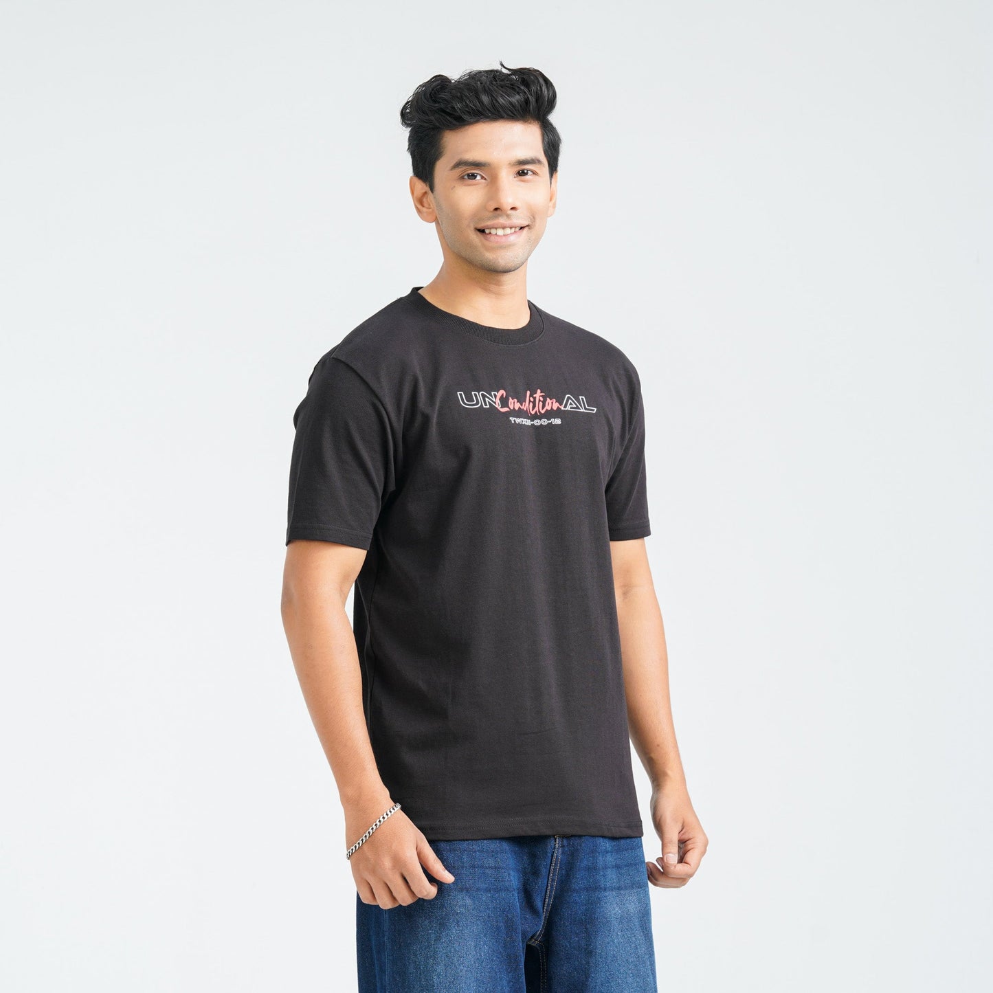 Men's Black Cotton T-Shirt
