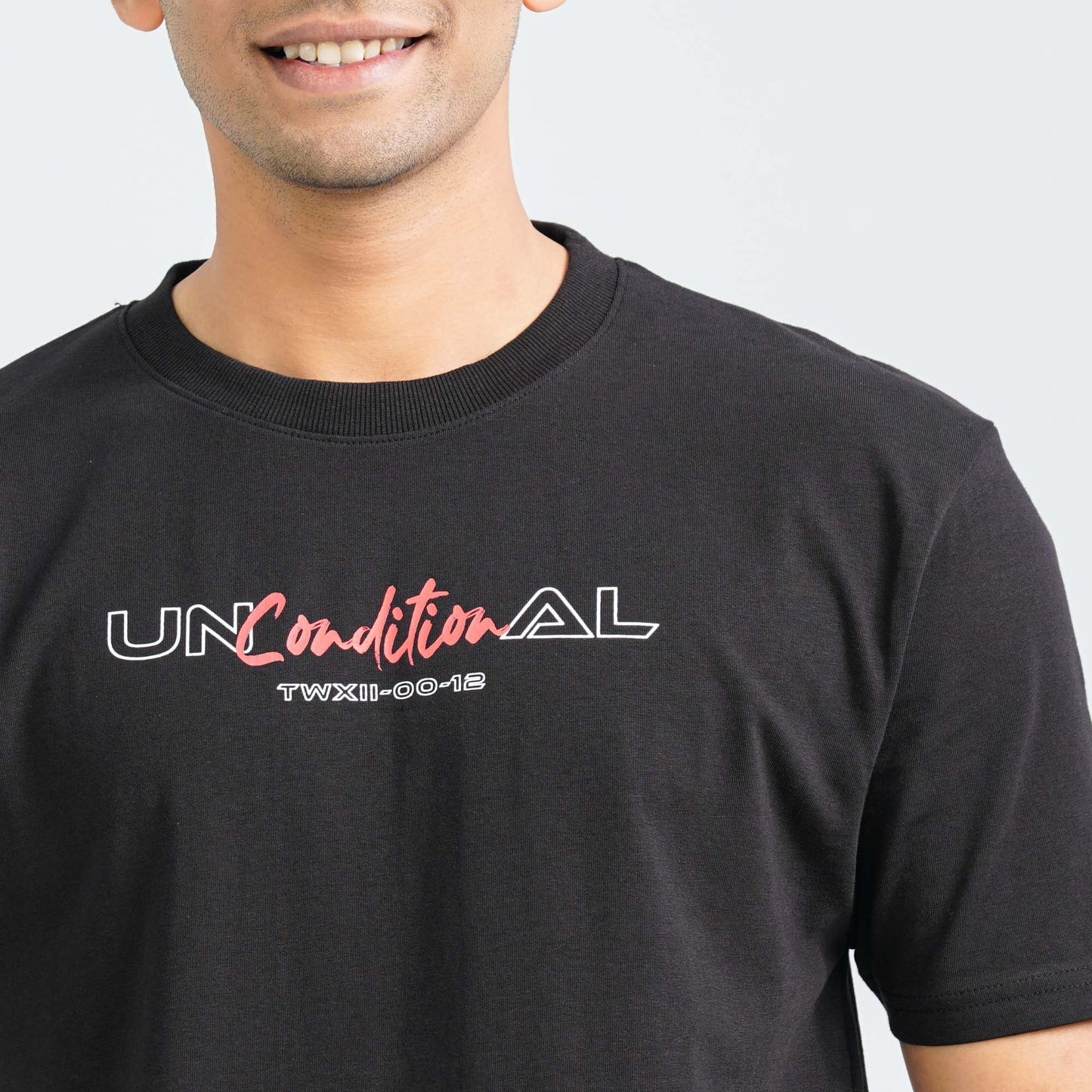 Men's Black Cotton T-Shirt