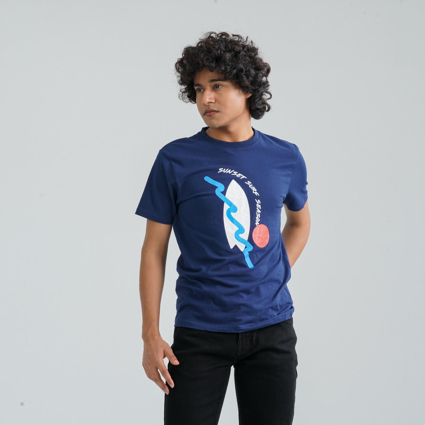 Men’s Blue Cotton T-Shirt