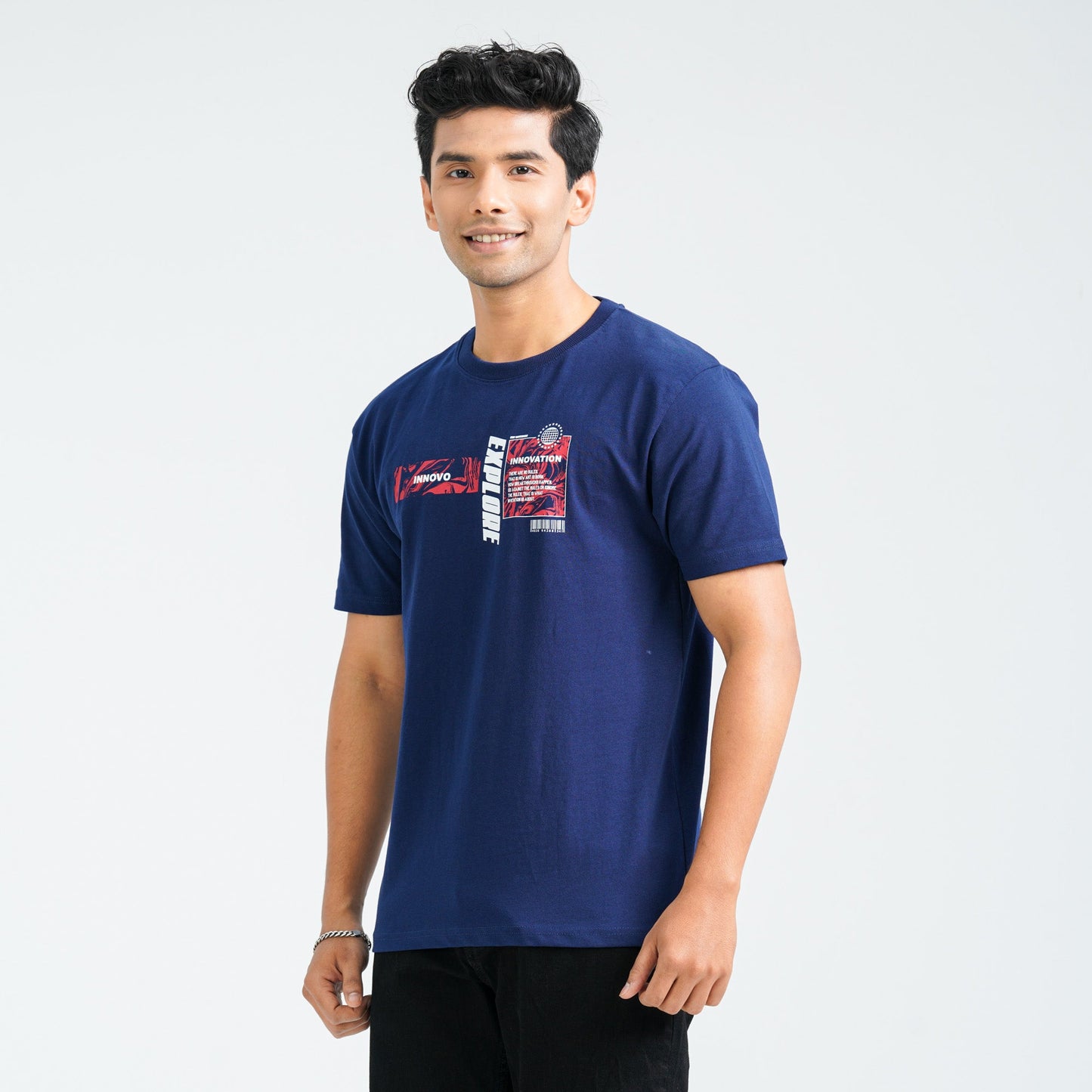 Men's Cotton Blue T-Shirt