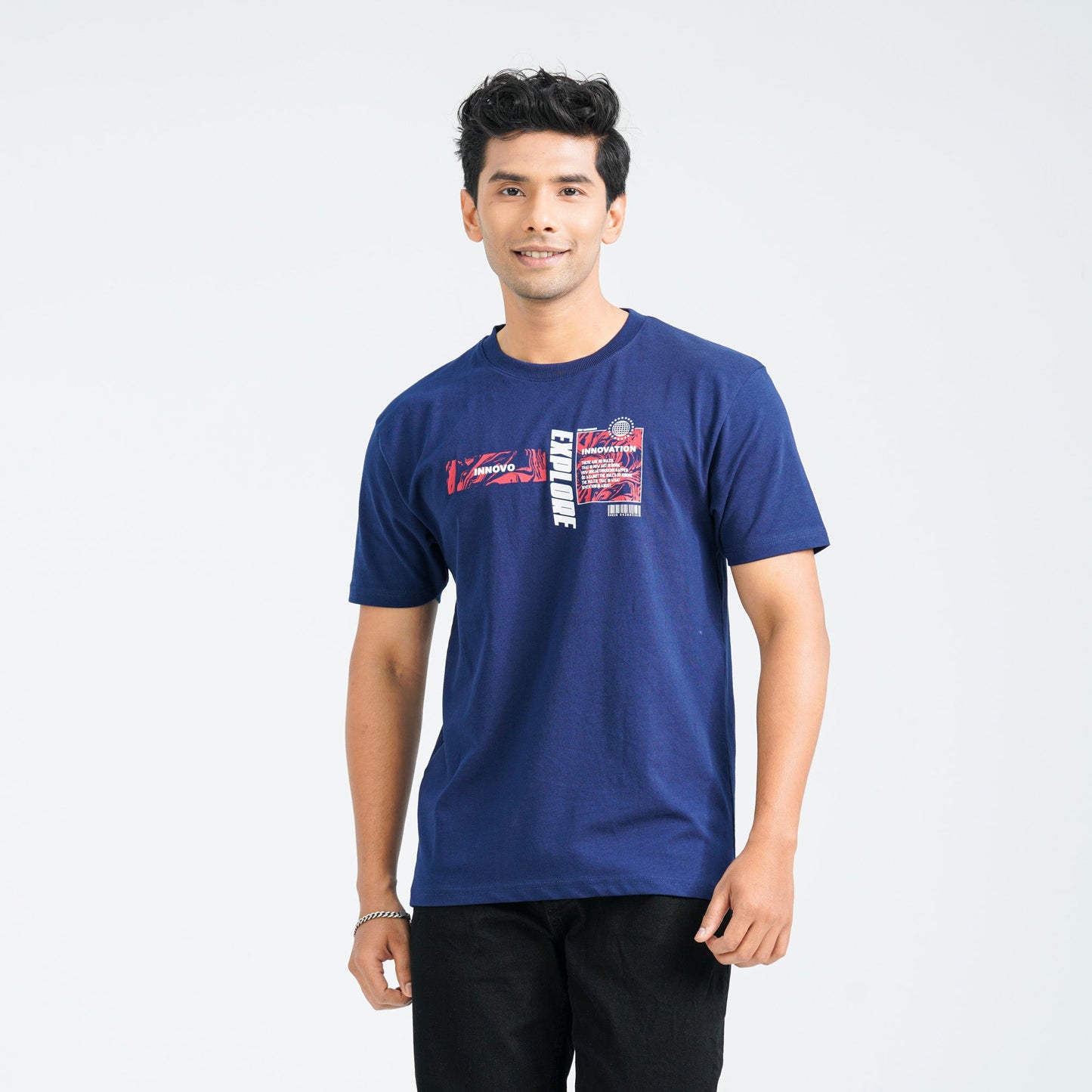 Men's Cotton Blue T-Shirt