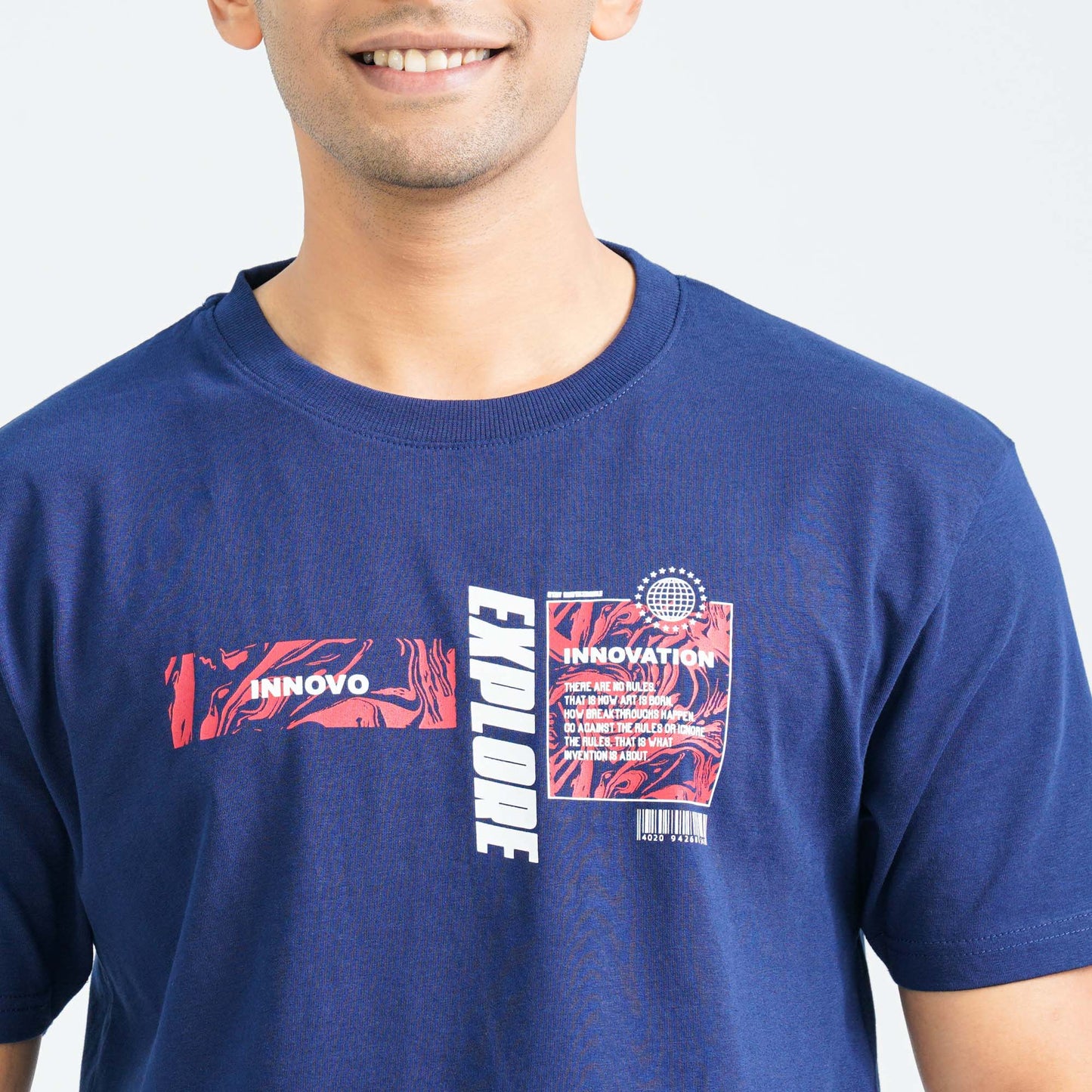 Men's Cotton Blue T-Shirt