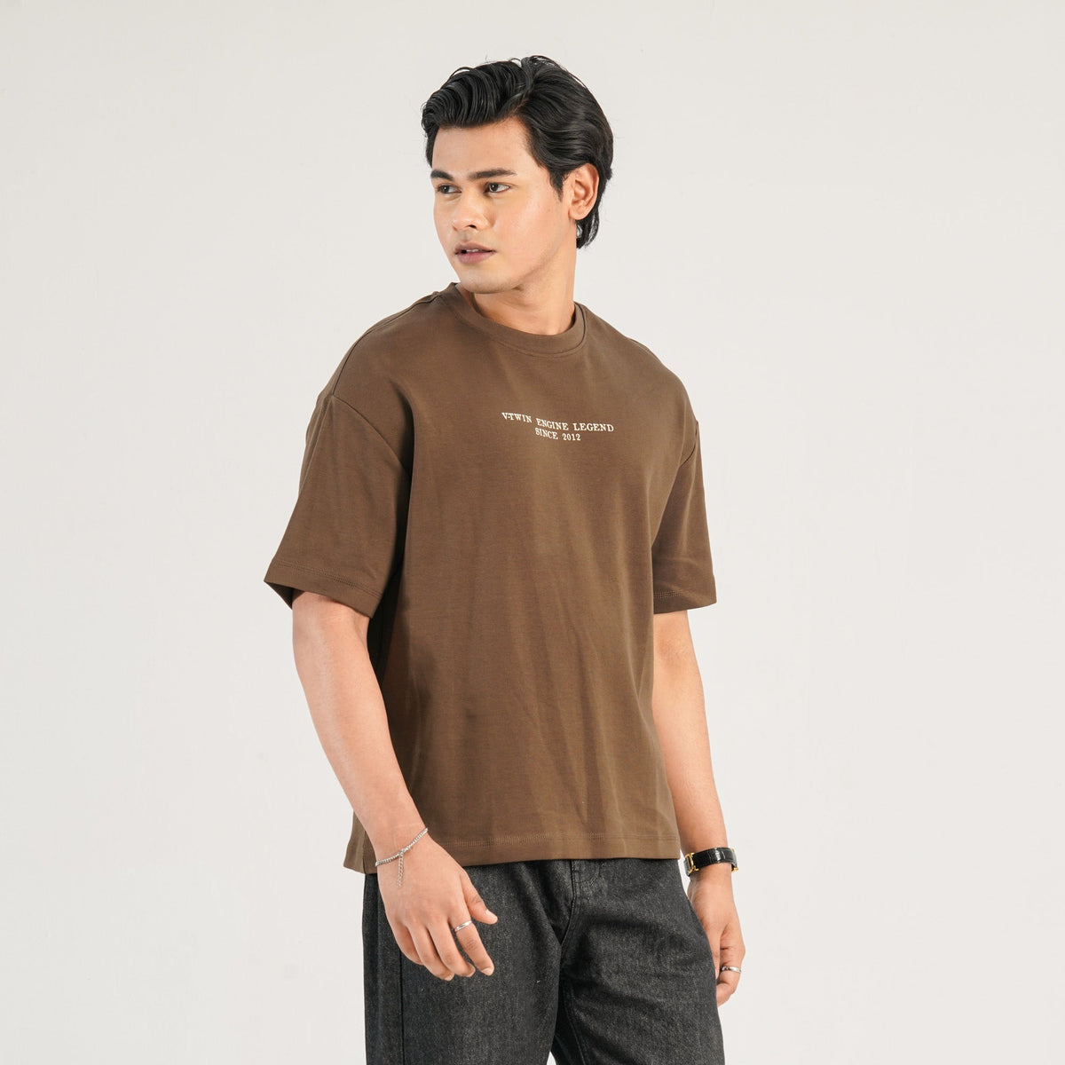Mens Brown Oversized T-Shirt