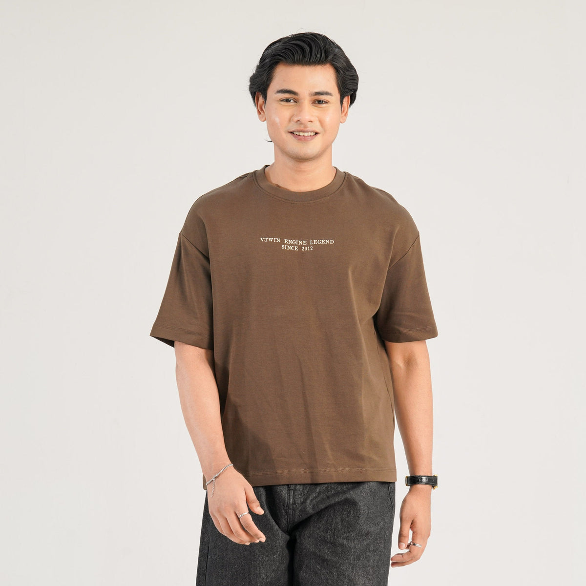 Mens Brown Oversized T-Shirt