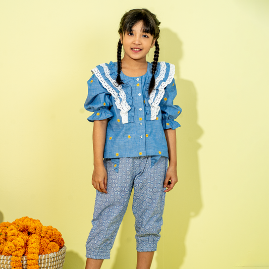 Girls 2Pcs- Blue