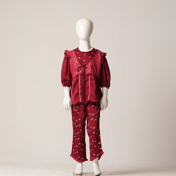 GIRLS 2PCS-MAROON