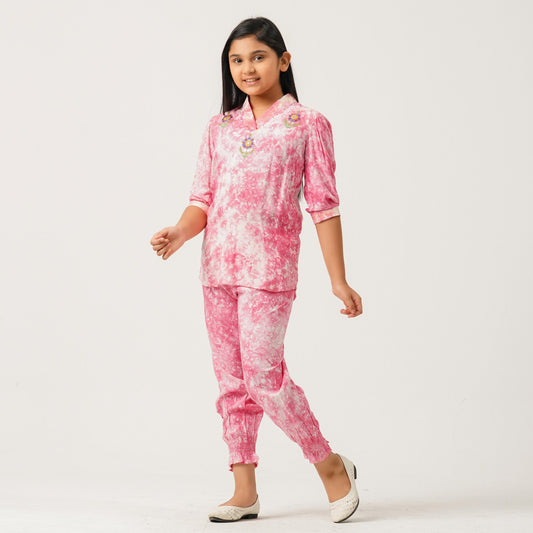 Girls Pink Two Piece Set