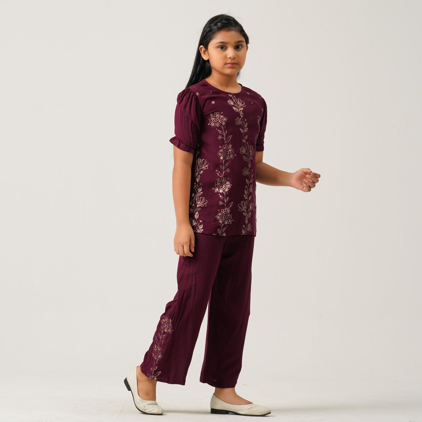 Girls Violet Two Piece Set