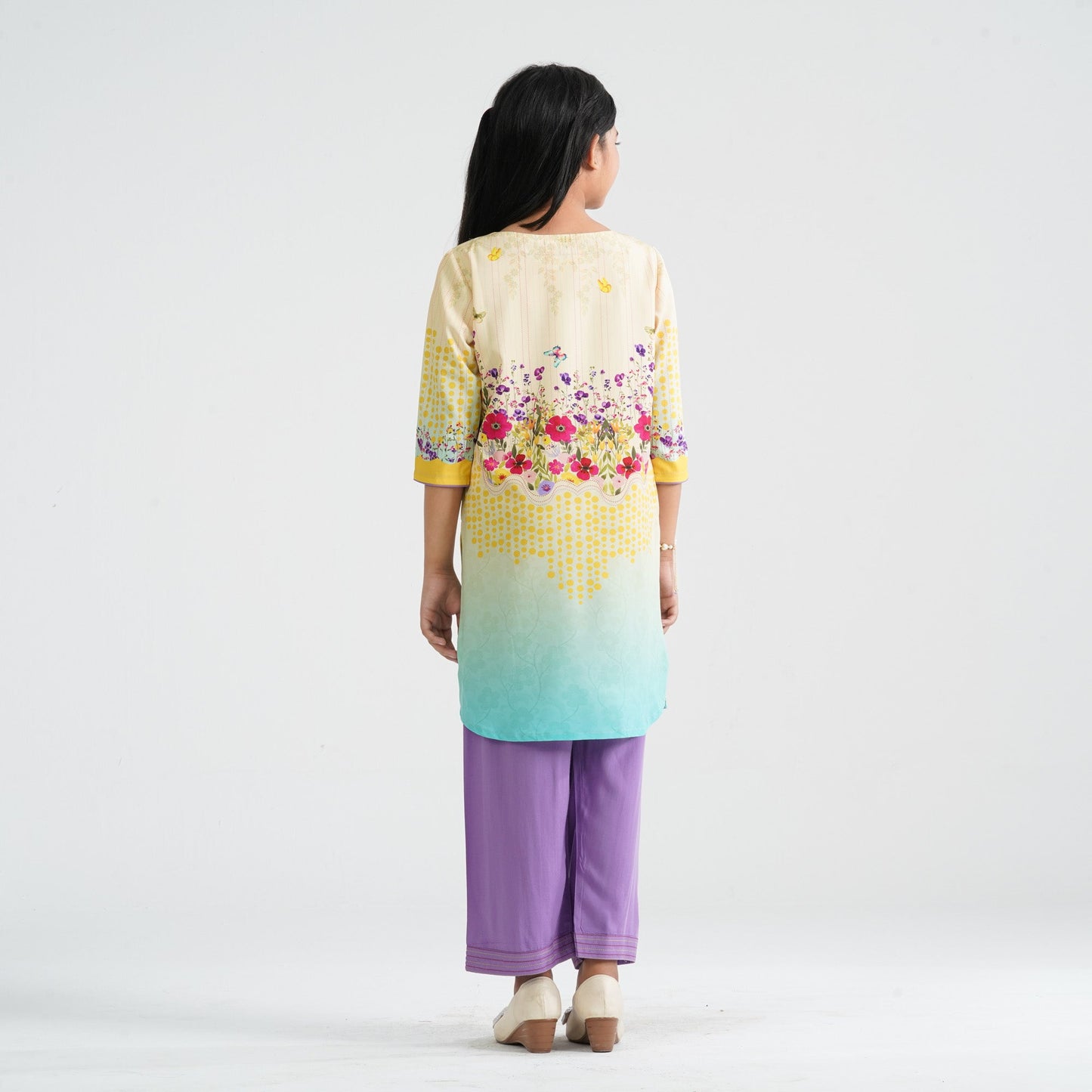 Girl’s Crinkle Georgette Two Piece Set