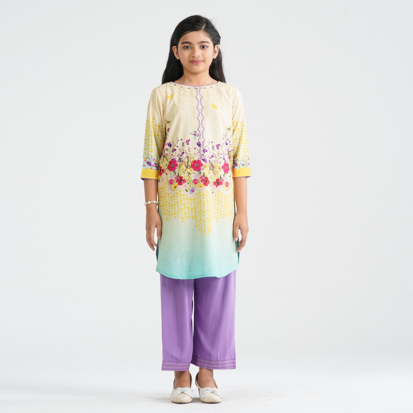 Girl’s Crinkle Georgette Two Piece Set