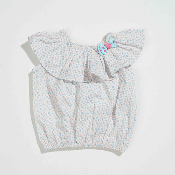 NEW BORN GIRLS 2PCS - WHITE & BLUE