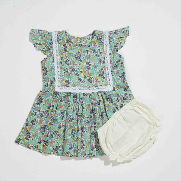 NEW BORN GIRLS 2PCS - GREEN