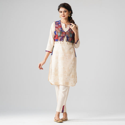 Womens Beige Two Piece Set