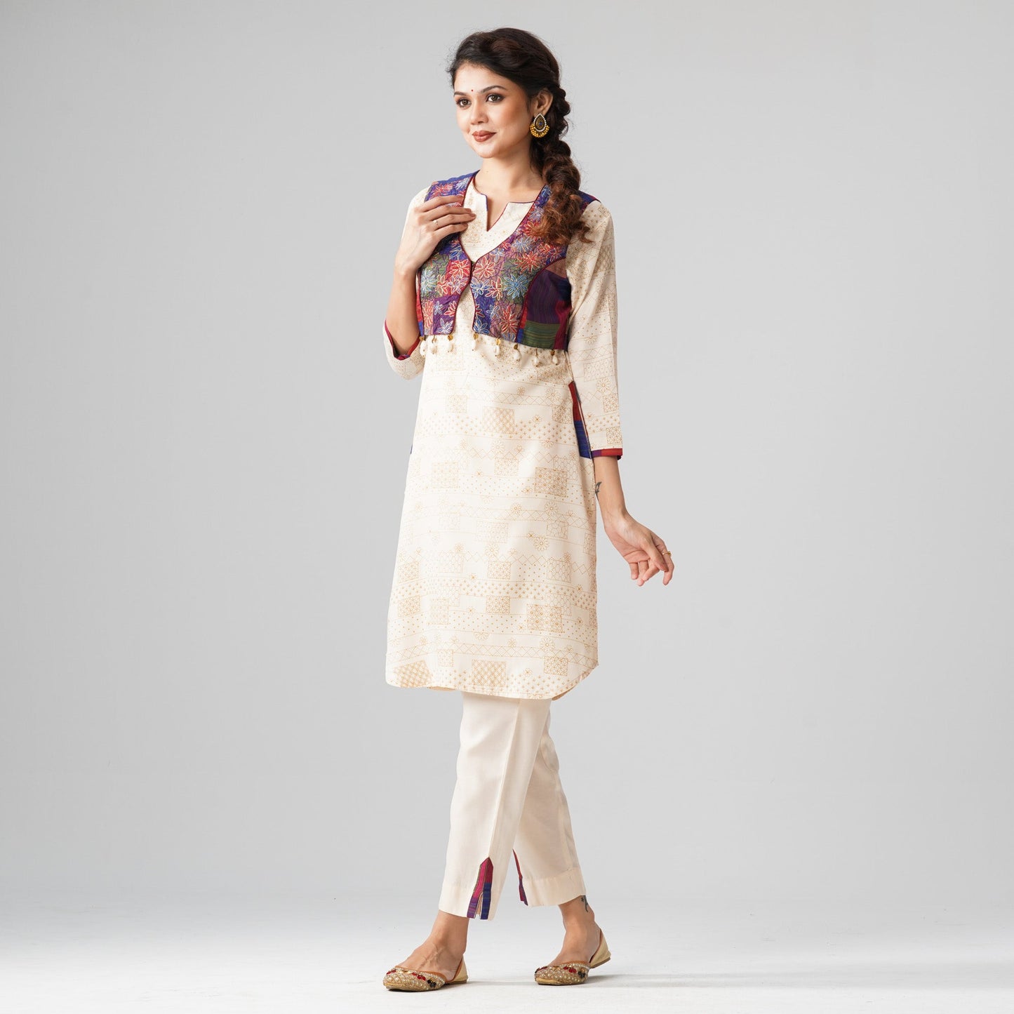 Womens Beige Two Piece Set