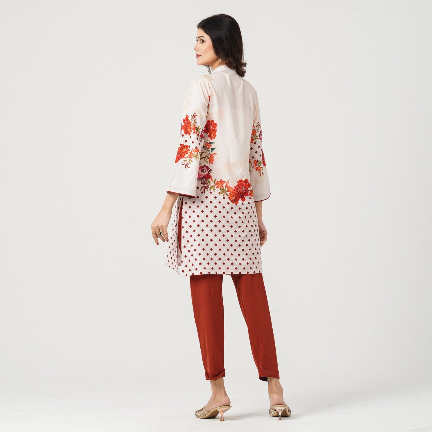 Women’s Blended Silk Printed Two-Piece Set