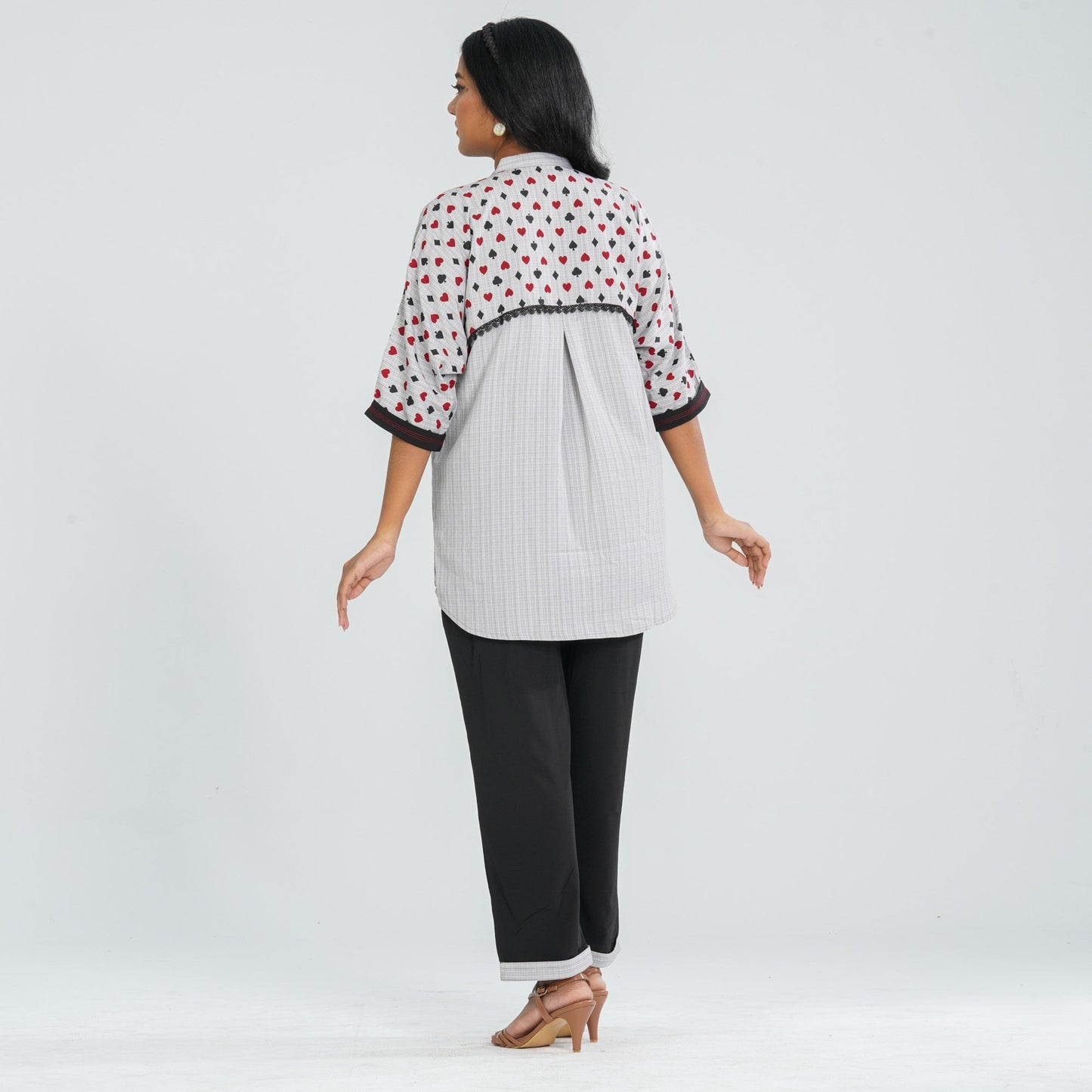 Women Ash Cotton Viscose Two Piece  Set