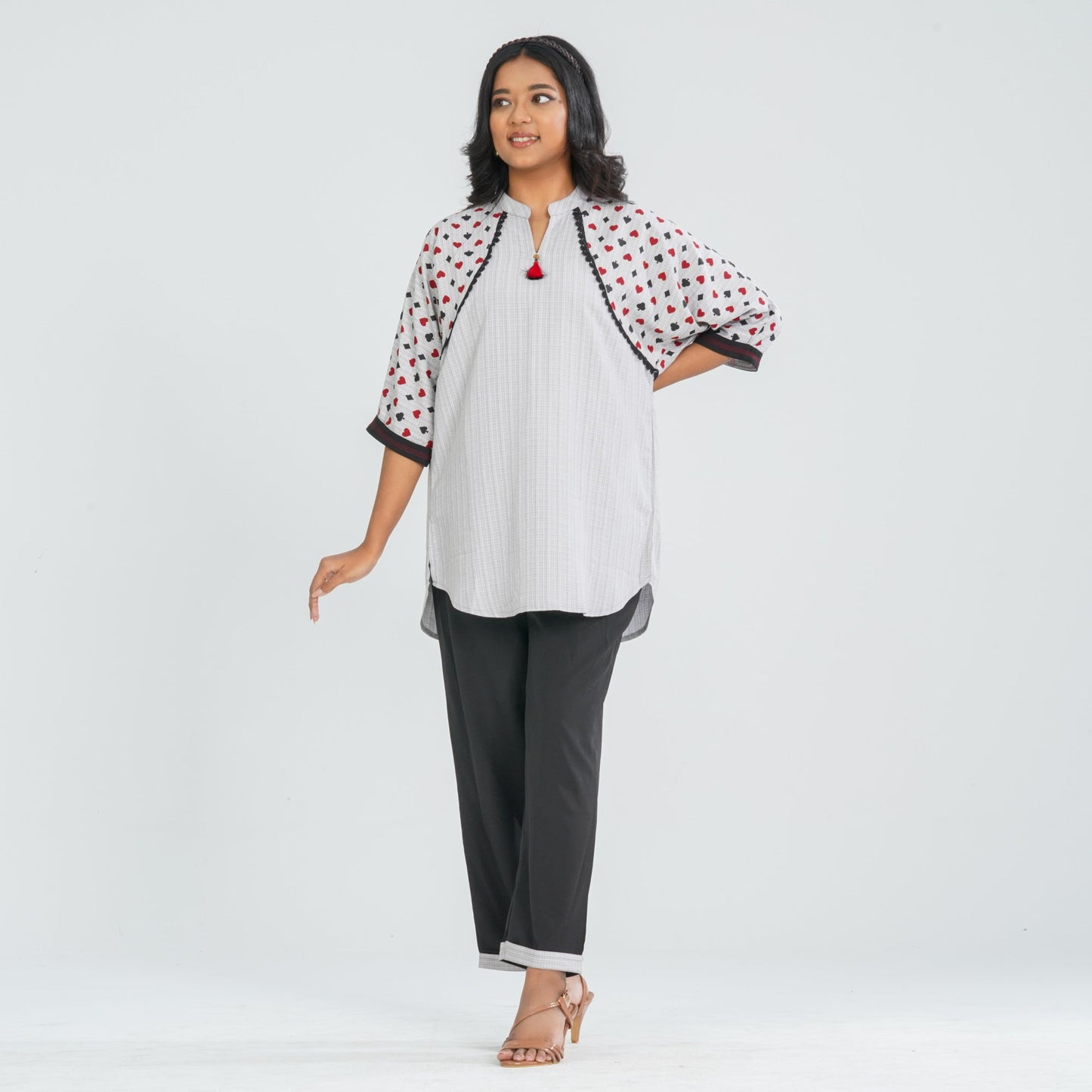 Women Ash Cotton Viscose Two Piece  Set