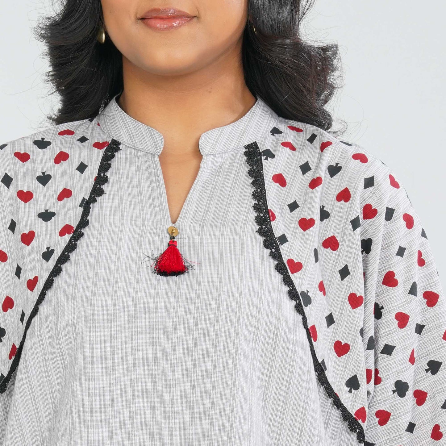 Women Ash Cotton Viscose Two Piece  Set