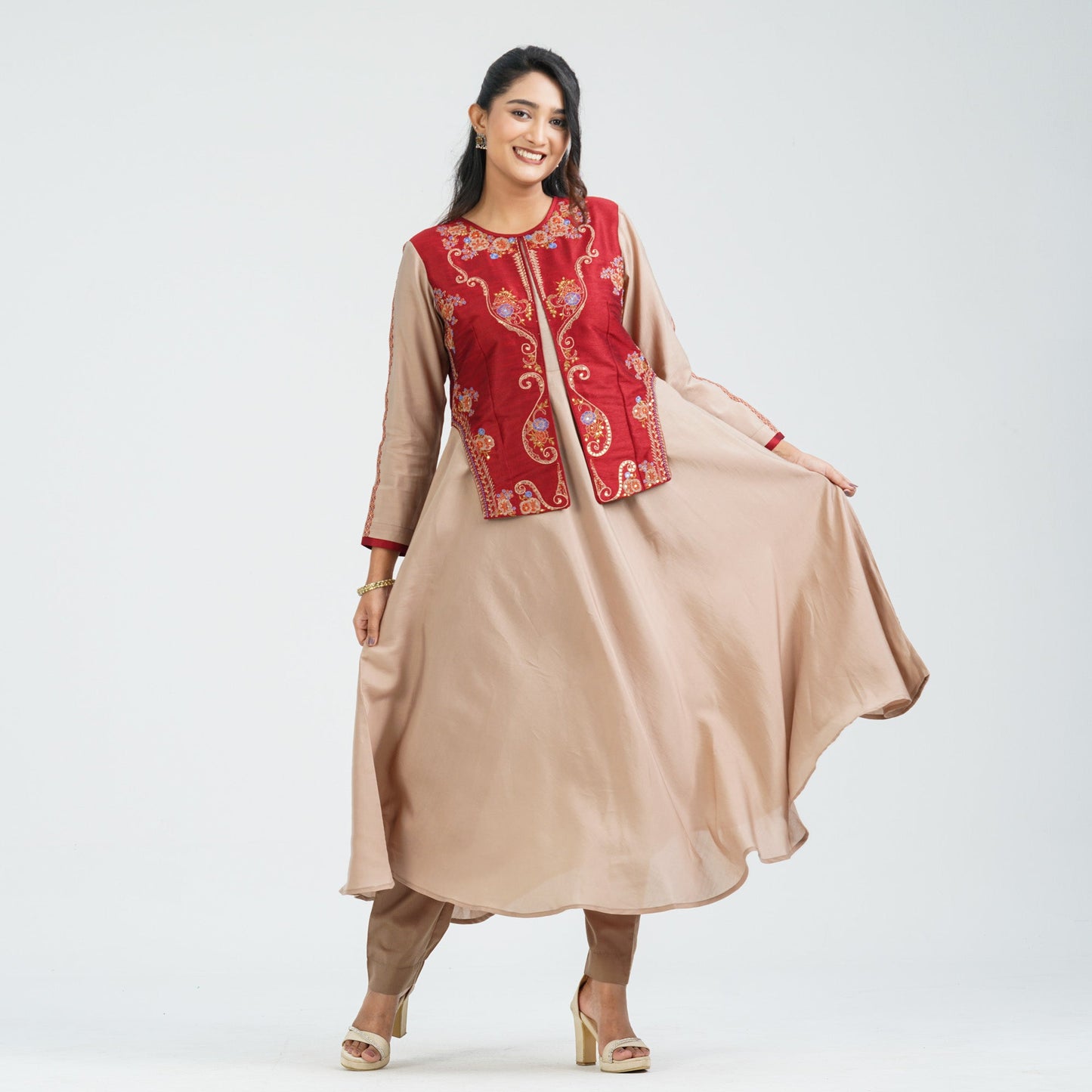 Womenâ€™s Embroidered Fusion Two Piece